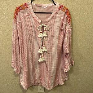 Johnny Was Top w/Beaded detail